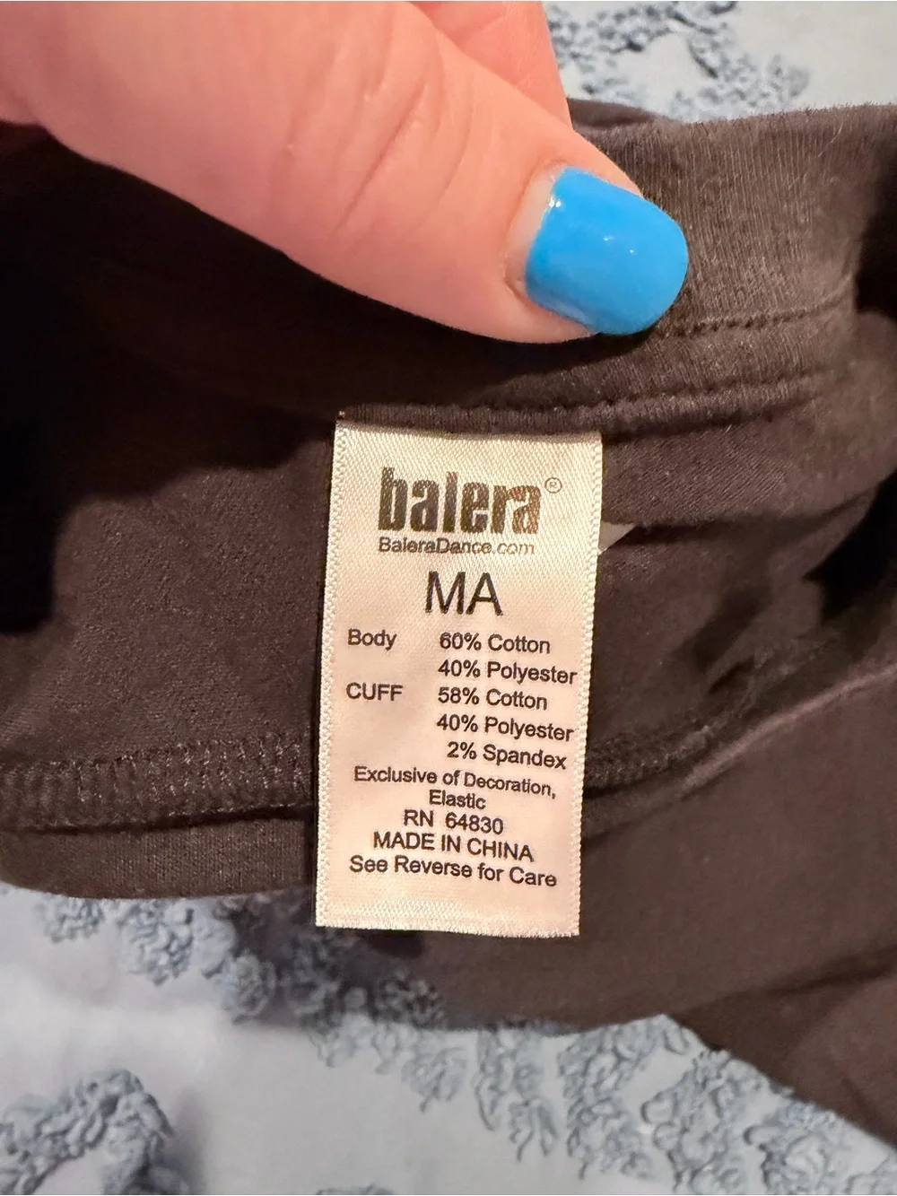 balera Black Cropped Long-Sleeve Crew Top
